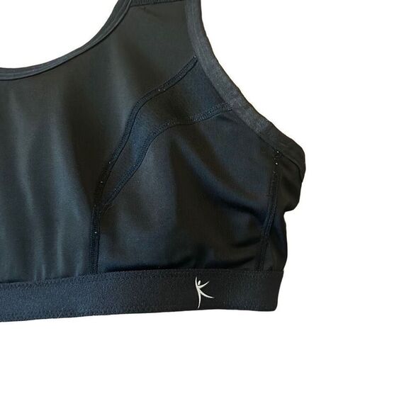 Danskin Now Black Sports Bra Medium Impact Workout Activewear - Picture 2 of 5